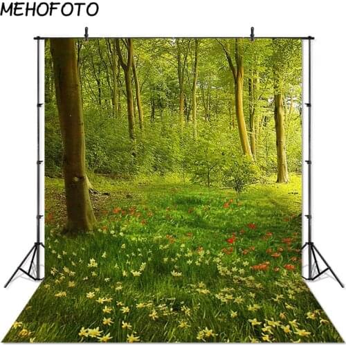 Forest Spring Photography Background Natural Scenery Children Photographic Studio Backdrops Photobooth Props
