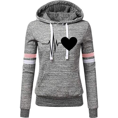Women Hoodie Sweatshirts Ladies Hoodies Women Stripe Long Sleeve Clothes Hooded Pocket Pullover Tops Shirt
