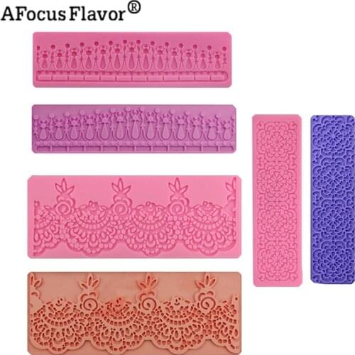1 Pc DIY Flower Pattern Rectangular Fudge Cake Decorated Chocolate Silicone Mold Candle Cake Tool Kitchen Bakery Stencil
