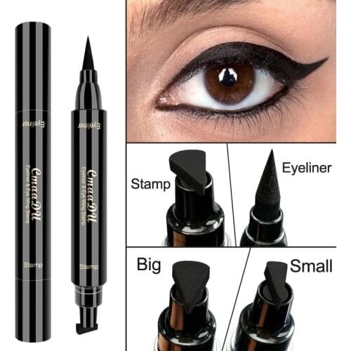 1 Pcs Double head Black Long Lasting Eye Liner Pencil Waterproof Eyeliner Smudge-Proof Cosmetic Beauty Makeup Liquid TSLM1