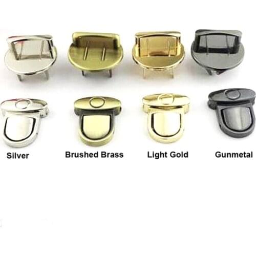 10 Metal Thumb Catch Purse Lock, 30mm x 33mm Purse Bag Lock