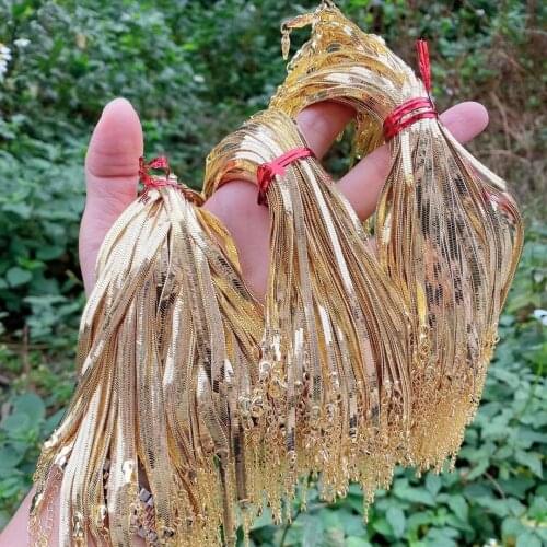 20PCS, Bright Snake Chain Bracelets for Women Trendy Gold Color Charm Bracelets Bangles DIY Fashion Jewelry Accessory