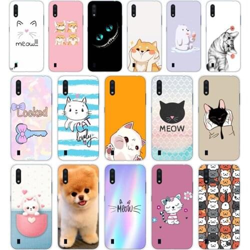 27 Cute cats and animals Soft Silicone Tpu Cover phone Case for Samsung Galaxy A01 A10 2019 A20 A20E A20S M11 M21 case