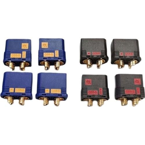 4pairs EC8 Anti-Spark Battery Connector 8mm Gold Plated Banana Head 180A Male Female Plug Connection Parts for RC Drone/Car