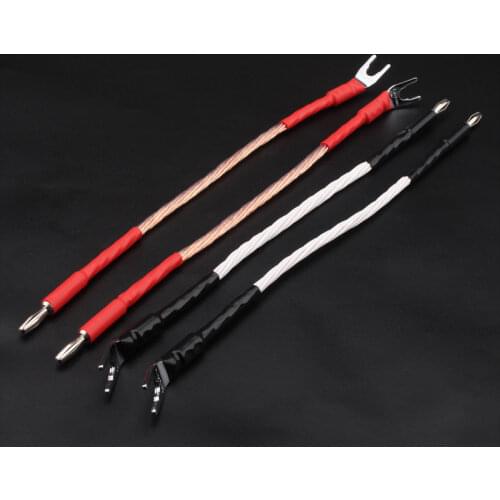 8TC OCC Pure Copper Bridge Jumpe Speaker Audio Cable