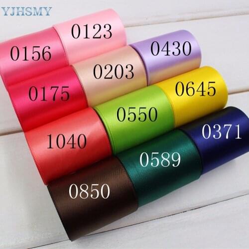 YJHSMY 1742814,50 mm 10 yard Multi color optional solid color satin ribbon,headdress accessories wedding DIY hand-made materials