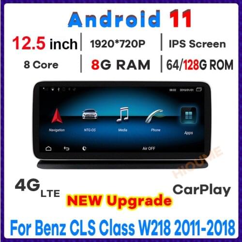 12.3" 8Core 8+64G Android 10 Car Radio Multimedia Player GPS Navigation for Mercedes Benz CLS Class W218 2011-2017 Stereo BT