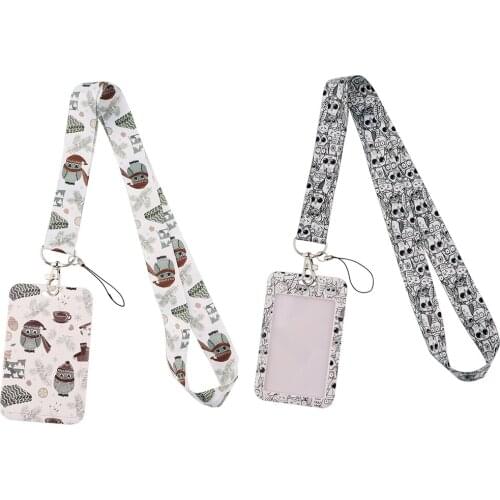 BG1261 Owl Cute Lanyard for Key Neck Strap Lanyard Card ID Badge Holder Key Chain Key Holder Hanging Rope Keyring Accessories
