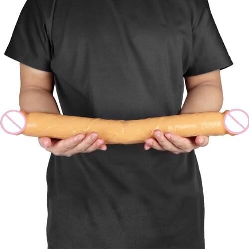 Big and Long Two Heads Dildo Double End Lesbian Vaginal Anal Plug Flexible Fake Penis For Women G Spot Dildos Sex Toys Products