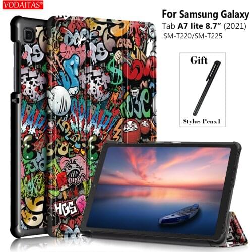 For Samsung Galaxy Tab A7 lite 8.7 2021 SM-T220 T225 Case Magnetic Folding Smart Cover Funda Tablet for Samsung Tab A7 lite 8.7