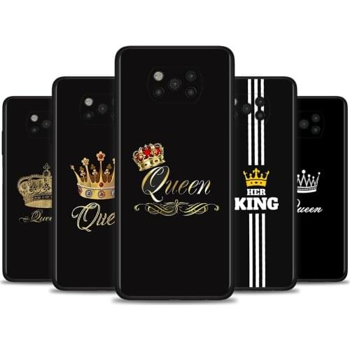 Cool King Queen For Xiaomi F3 X3 GT Poco X3 NFC M3 Pro F1 Para for MI Note 10 Pro Case Caso For Xiaomi CC9 Pro A3 A2 Lite