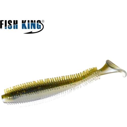 FISH KING 9/12cm Silicone Bait T Tail Soft Fishing Lure 4-5pcs Shad Jigging Worm Artificial Fishing Bait For Bass Pike Wobblers