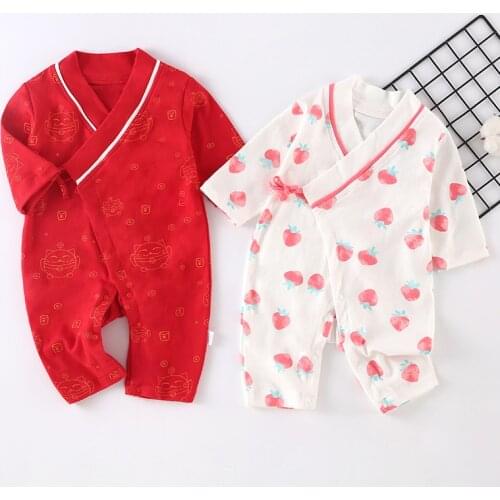 Chinese Newborn Baby BOYS girls Cotton children Baby Red Full Moon Clothes Four Seasons Underwear