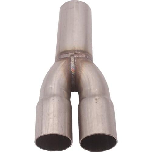 2-1 Steel Exhaust Merge Collector Dual 1.5" ID Inlet Single 1.75" OD Outlet