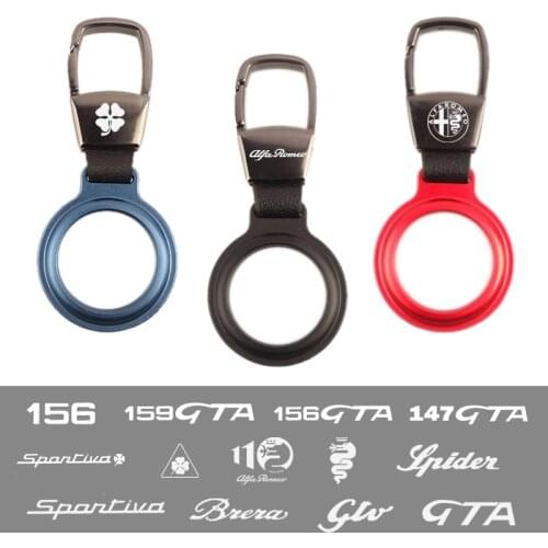 Magnetic Metal Protective Airtag Case car Keychain For alfa romeo 159 147 156 mito 4C giulia giulietta Sportiva car Accessories