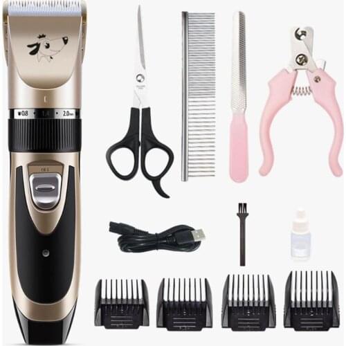 Professional Pet Hair Trimmer USB Rechargeable Electric Dog Cat Hair Clipper Grooming Shaver Cutter Pets Haircut Machine