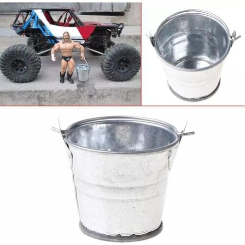 1/10 Scale Accessories Mini Metal Pail Bucket for RC Crawler Car Axial SCX10 Traxxas TRX4 Tamiya CC01 RC4WD D90 TF2 Simulation