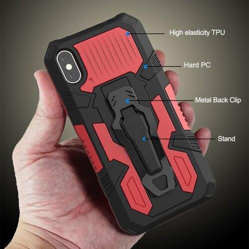 Metal Back Clip Shockproof Fundas Cover for OPPO Reno 4F OppoReno4F Cases Stand TPU Coque Shell Housing