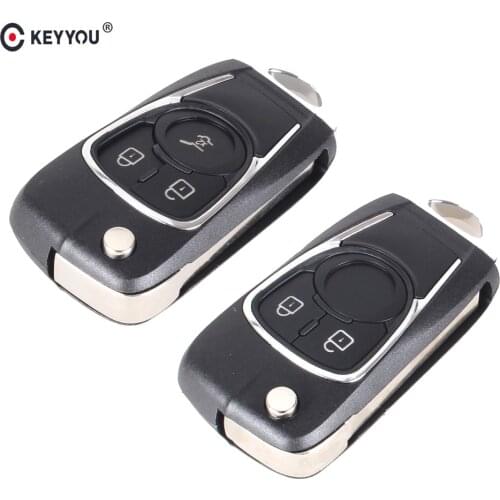 KEYYOU Modified Flip Remote Car Key Shell Keyless Case For Chevrolet Epica Lova Cruze For Buick HU100 Blade 2/3 Buttons