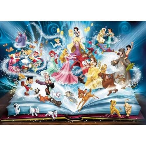 Disney 5D Full Round Diamond Embroidery Sale Fantasy Cartoon Book Diamond Painting Cross Stitch Kits Mosaic Crystal Home Decor