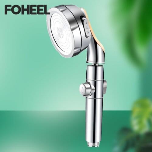 FOHEEL Rain Shower Head Hand Shower SPA 3 Water Spray Adjustable Shower High Pressure Shower Head Water Saving Bathroom Shower