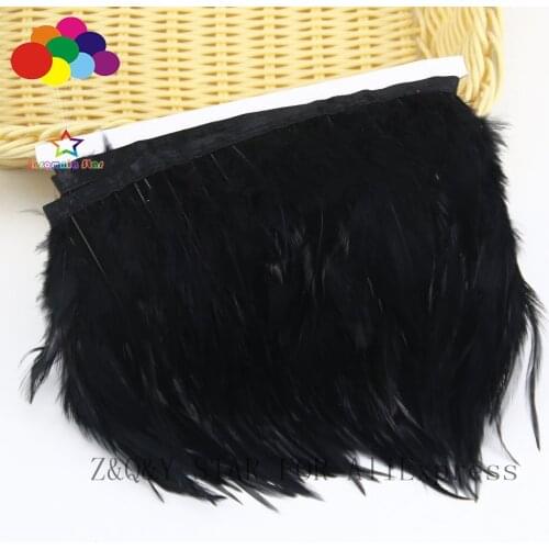Natural White Feather 4-6 Inch Dyed Black DIY Craft Accessories Clothing Accessories Feather