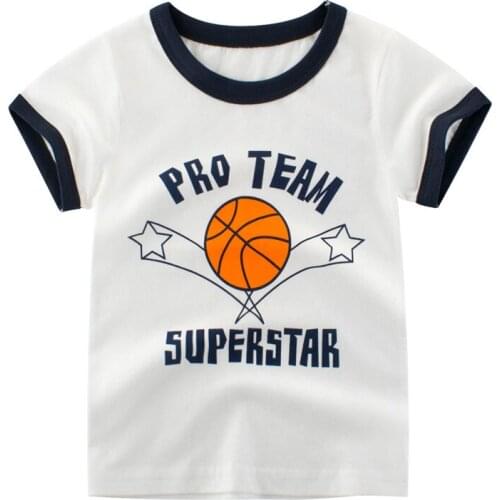 OKLADY 2019 Summer Baby T Shirt Letter Basketball Modis Print Top Toddler Boys Girl Cotton Cheap Kids Brand Clothes 12M 1-10T