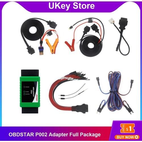 OBDSTAR P002 Adapter Full Package with 8A Cable + All Key Lost Cable + ECU Flash Cable Work with X300 DP, X300 DP Plus and Pro4