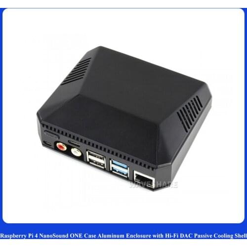 Raspberry Pi 4 NanoSound ONE Case Aluminum Enclosure with Hi-Fi DAC Passive Cooling Shell for Raspberry Pi Model B