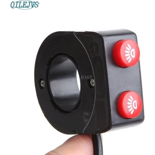 22mm 7/8'' Motorcycle Bike Handlebar On Off Button Head Spot Fog Light Switch MAY13