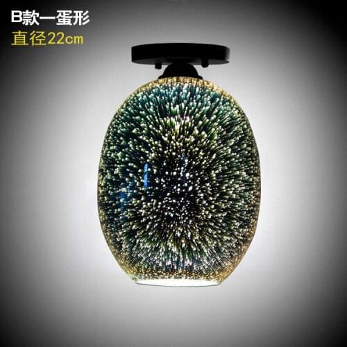 Modern Led colorful Plated glass 3D pendant light Mirror glass Ball lampshade crystal droplight for restaurant cafe bar