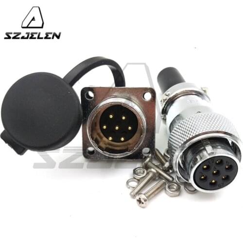 SZJELEN WS20 7pin Waterproof Connector Male Socket and Female Plug , Car Electrical Charging Connector