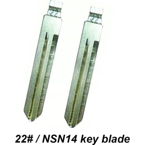 NSN14 Key Blade 22# Uncut Flip universal key blanks for nissa-ncar remote with center groove