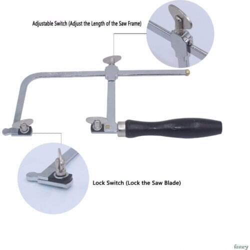 Jewelry Saw Frame Adjustable Jeweler Making DIY Tools Blade Handmade Crafts Arc