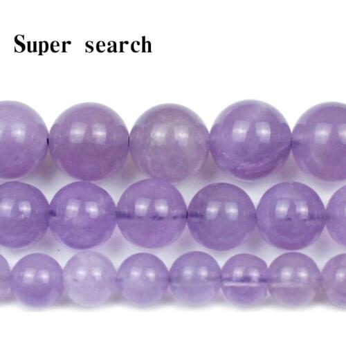 Factory price Natural Light purple Round Loose Beads Strand 6 8 10MM Pick Size Amethys For Jewelry Making Bracelet Necklace