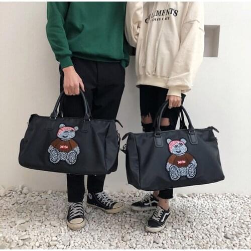 Womens Travel Bag Korean Version Large Capacity Short Distance Mens Messenger Waterproof Travel Bag Weekend Holiday Makers