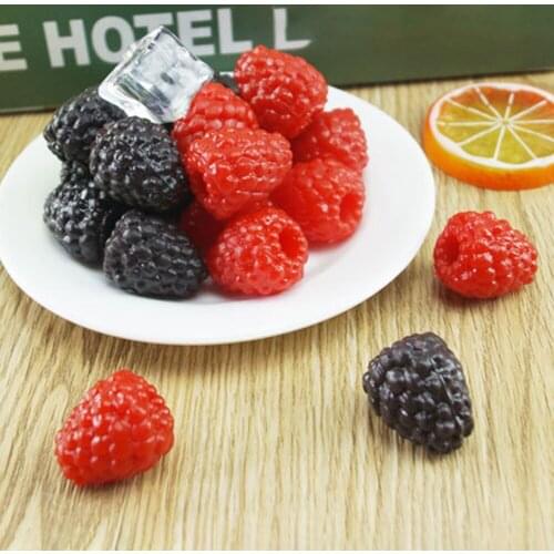 10pcs Artificial Strawberry Diy Artificial Raspberry Plastic Fake Fruits For Kindergarten Christmas Home Wedding Decoration