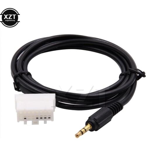 2 pcs Car 3.5mm AUX Audio CD Interface Adapter Cable For Mazda 2 3 5 6 2006-2013 High Quality