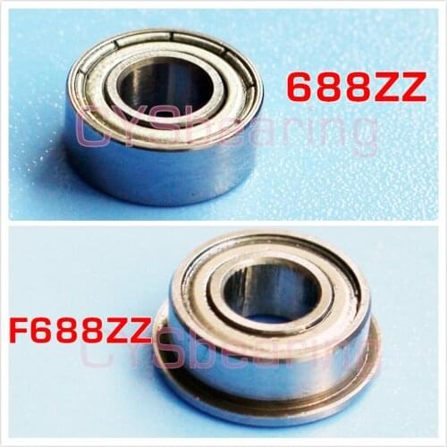688ZZ 688Z 688 P0 8*16*5 Miniature Ball Radial Deep Groove Ball Bearings 8x16x5 mm S688ZZ F688ZZ flange stainless steel bearing
