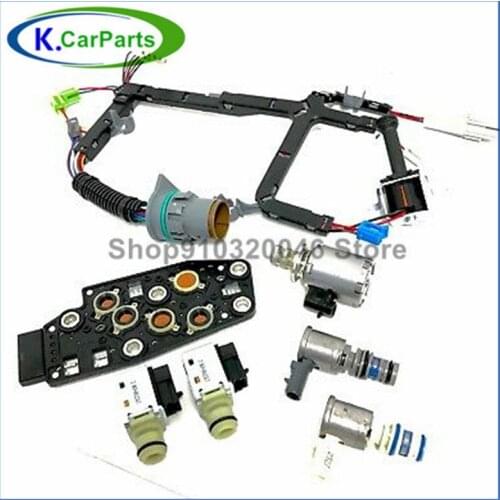 7PCS 4L60E 4L65E For Transmission Solenoid W/Harness Set 99140 Durable 2003-2005