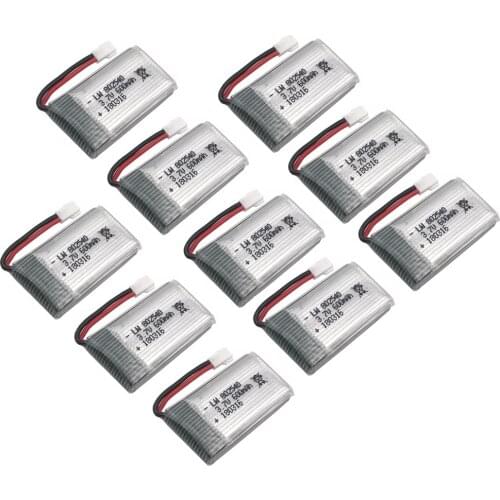 Wholesale 10/20/30/40/50pcs/lot 3.7V 600mAh Lipo Battery for Syma X5C X5 X5SW rc Drone Helicopter Battery accessories