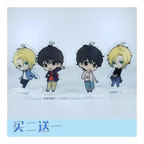 Anime BANANA FISH Ash Lynx Okumura Eiji Cosplay Stand Figure Acrylic Model Desk Decor Bags Pendant Keychain Toy gift