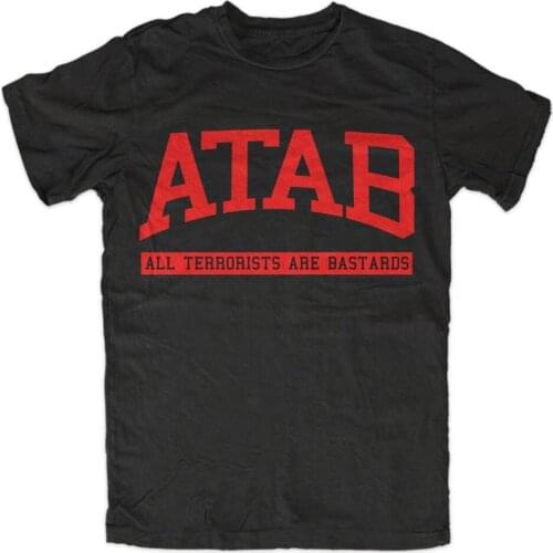 Atab Premium T-Shirt Fck , No Terror,Islam,Fck ,Fight Terrorism 100% Cotton Short Sleeve O-Neck Tops Tee Hip Hop T Shirts