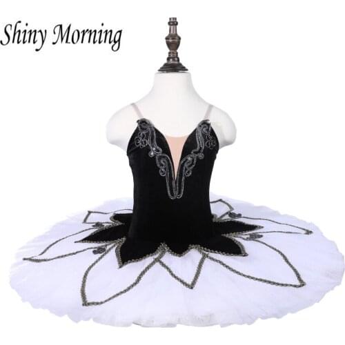 Cheaper Price Tulle black white Classical Ballet Dance Costume Pancake Tutu Dress black white