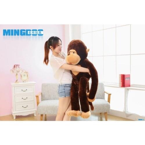 Large 130cm monkey plush toy, long arms monkey throw pillow,home decoration surprised birthday gift h2997
