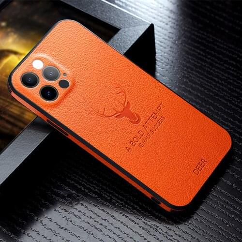Luxury Leather Skin Square Frame Case For iPhone 12 11 Pro Max Mini iPhone X Xr Xs MAX Camera Protection Shockproof Phone Cover