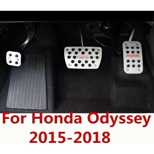 For Honda Odyssey 2015-2018 car styling cover Aluminium alloy foot Gas/petrol/oil Brake Rest lamp trim Pedal