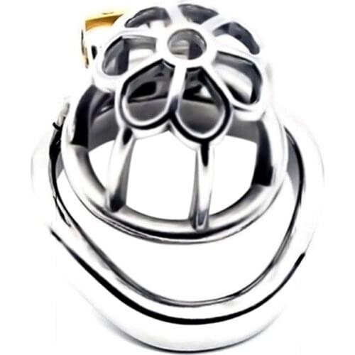 FRRK Chaste Bird Mens Stainless Steel Penis Cage with Barbed Ring, Stealth Ring Chastity Device, Sex Shop