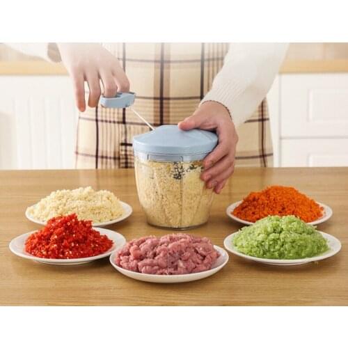 900ML Multifunction High Speedy Design Vegetable Fruit Twist Shredder Manual Meat Grinder Chopper Garlic Cutter