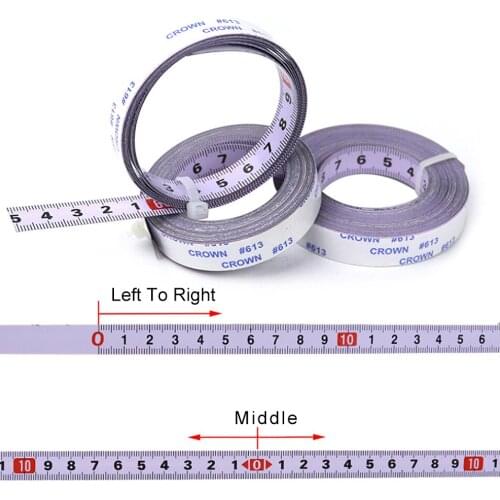 Miter Track Tape Measure Self Adhesive Metric Steel Ruler Miter Saw Scale For T-track Router Table Saw Band Saw Woodworking Tool